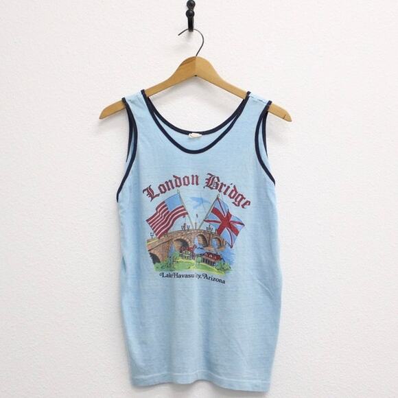 Vintage London Bridge Lake Havasu City Arizona Tank T Shirt Large - Picture 1 of 9